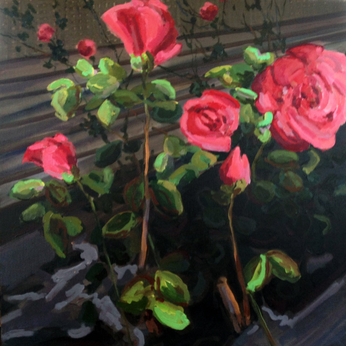 Trellis with roses